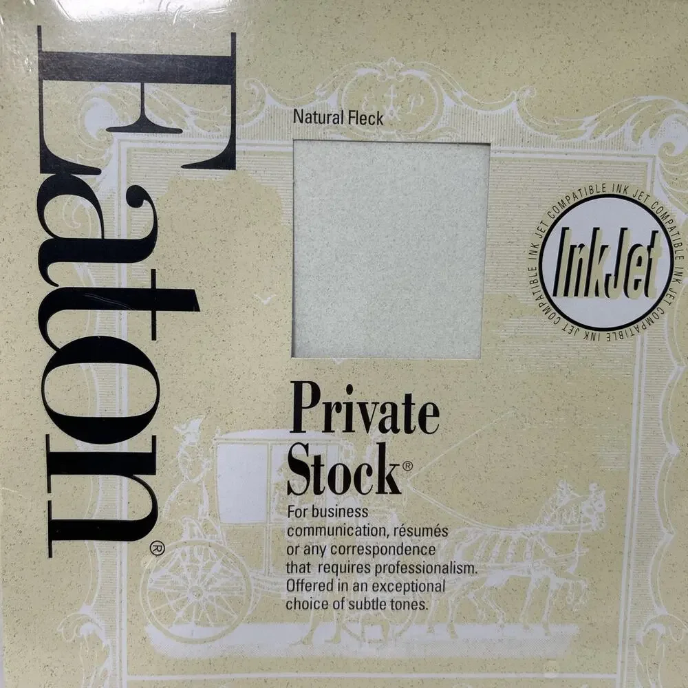 Eaton Private Stock Business Stationary 24lb 8.5x11 Natural Fleck 80 Sheets